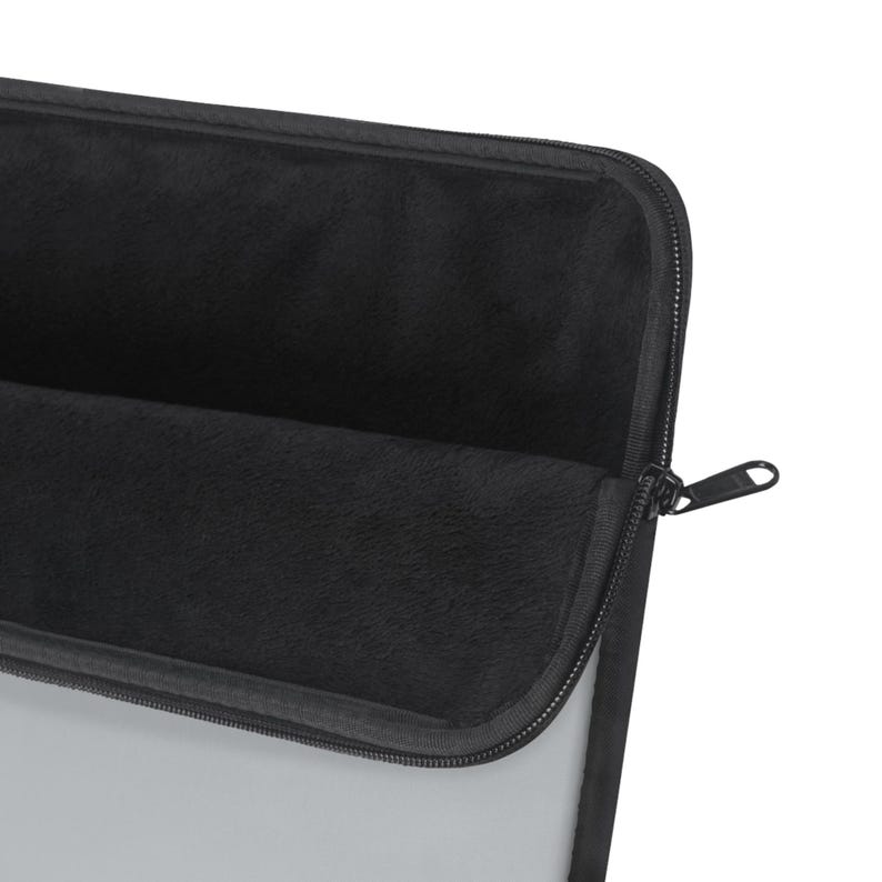 Funda para portátil con estampado abstracto de rayas de carreras, funda geométrica plateada y roja para portátil (Avus Silver), regalo para amantes de los coches. imagen 10