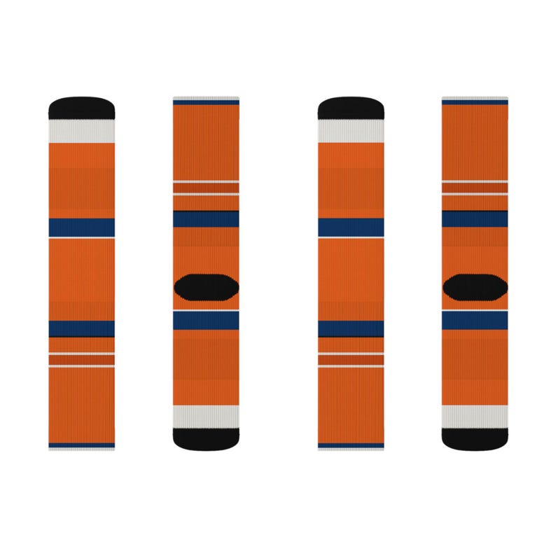 Socken mit abstraktem Rennstreifen, orange-dunkelblaue Socken mit originellem Design (Zandvoort Orange), Motorsport-Geschenk für ihn Bild 7