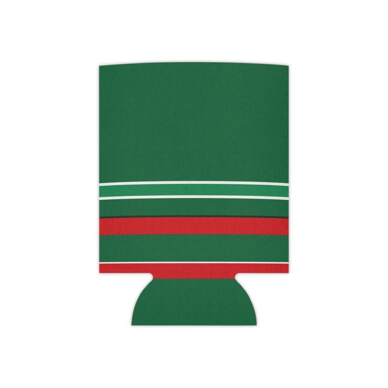 Refroidisseur de canette à rayures de course abstraites, isotherme géométrique vert, blanc et rouge (vert Bathurst), cadeau pour passionnés de sport automobile image 3