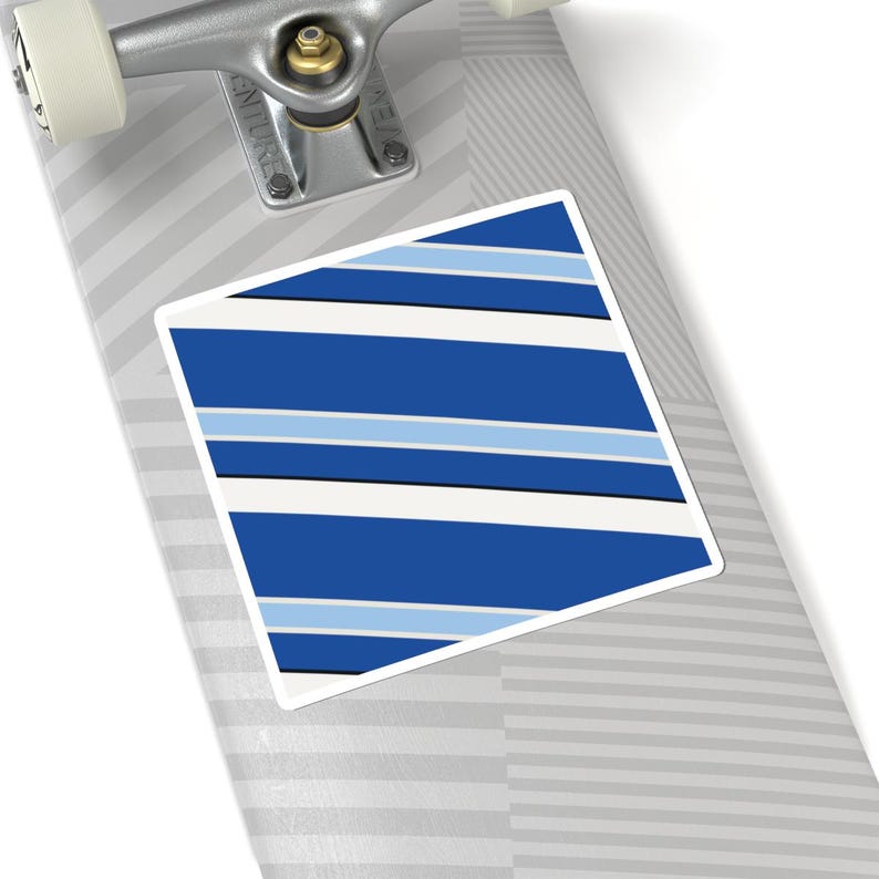 Abstract Racing Stripe Sticker, French Racing Blue Bone Geometric Vinyl Decal (Reims Blue), Car Lover Gift bild 9