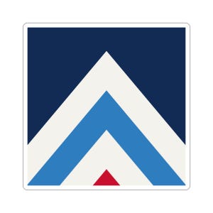 Abstract Racing Stripe Sticker, Navy Azure Signal Red Geometric Vinyl Decal (Riviera Stripe), Car Lover Gift Bild 8