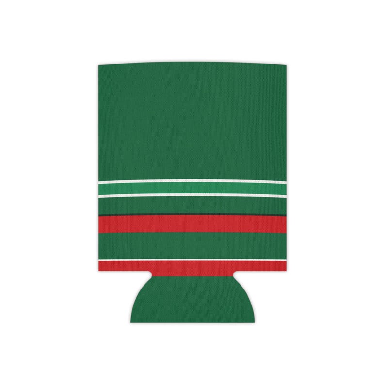Refroidisseur de canette à rayures de course abstraites, isotherme géométrique vert, blanc et rouge (vert Bathurst), cadeau pour passionnés de sport automobile image 2