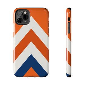 Abstract Racing Stripe Phone Case, Orange Deep Blue Geometric Cover (Zandvoort Orange), Retro Motorsport Gift imagen 14