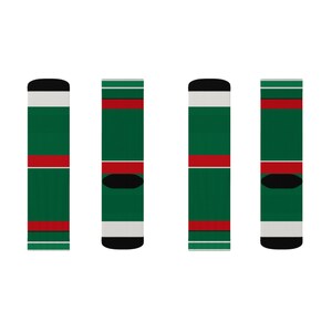 Abstract Racing Stripe Socks, Green White Red Novelty Dress Socks (Bathurst Green), Motorsport Gift for Him image 11