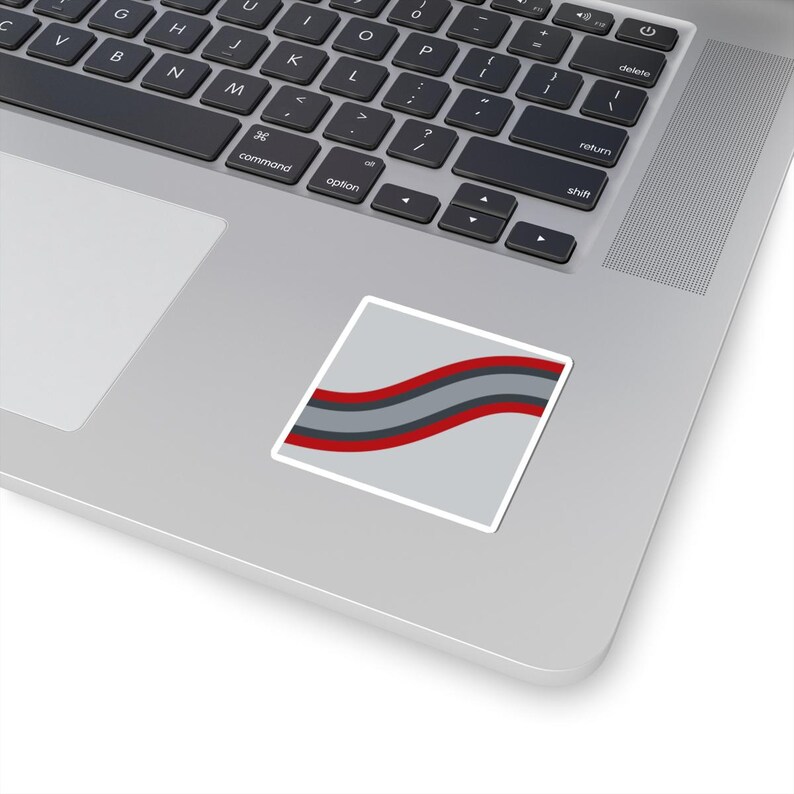 Abstract Racing Stripe Sticker, Silver Racing Red Geometric Vinyl Decal (Avus Silver), Car Lover Gift imagen 12