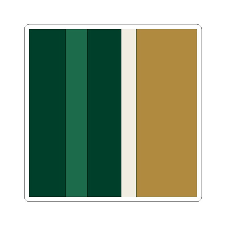 Abstract Racing Stripe Sticker, British Racing Green Brass Geometric Vinyl Decal (Brooklands Green), Car Lover Gift image 5