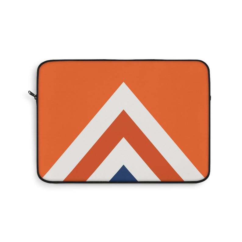 Abstract Racing Stripe Laptop Sleeve, Orange Deep Blue Geometric Laptop Case (Zandvoort Orange), Gift for Car Lovers Bild 5