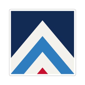 Abstract Racing Stripe Sticker, Navy Azure Signal Red Geometric Vinyl Decal (Riviera Stripe), Car Lover Gift Bild 11