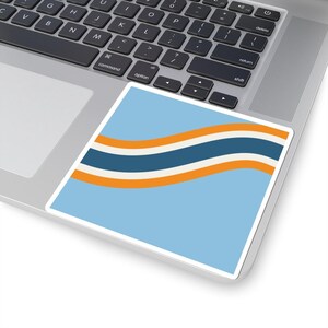 Abstract Racing Stripe Sticker, Powder Blue Marigold Geometric Vinyl Decal (Sarthe ’68), Car Lover Gift bild 6