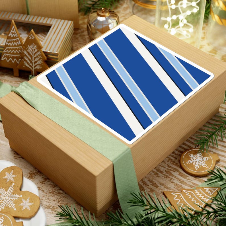 Abstract Racing Stripe Sticker, French Racing Blue Bone Geometric Vinyl Decal (Reims Blue), Car Lover Gift bild 10