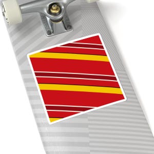 Abstract Racing Stripe Sticker, Racing Red Shield Yellow Geometric Vinyl Decal (Modena Red), Car Lover Gift Bild 9