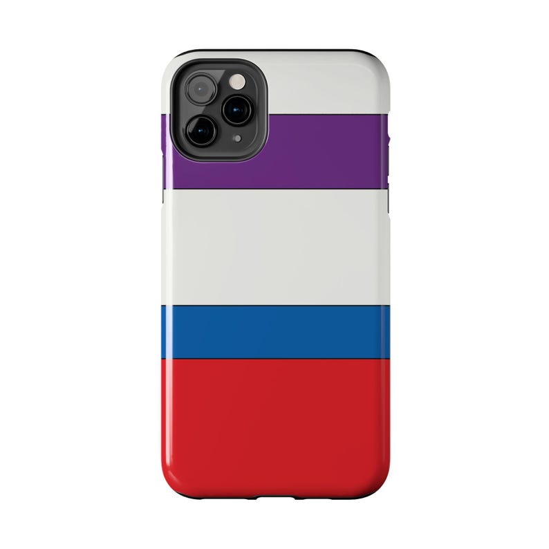 Abstract Racing Stripe Phone Case, Light Blue Violet Red Geometric Cover (Bavarian Three), Retro Motorsport Gift image 15