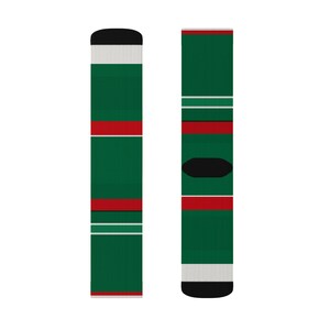 Abstract Racing Stripe Socks, Green White Red Novelty Dress Socks (Bathurst Green), Motorsport Gift for Him image 5