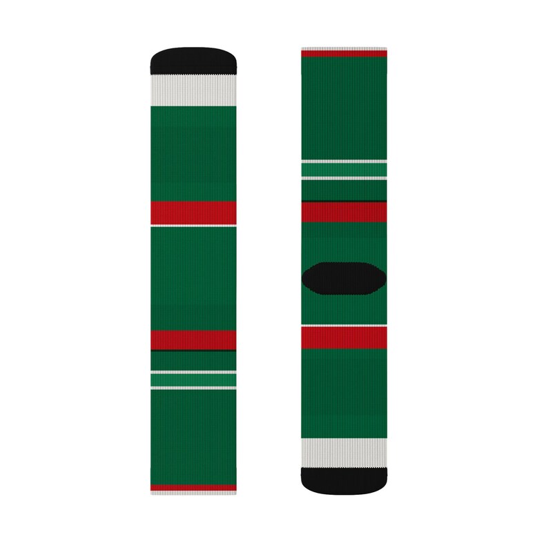 Abstract Racing Stripe Socks, Green White Red Novelty Dress Socks (Bathurst Green), Motorsport Gift for Him image 5