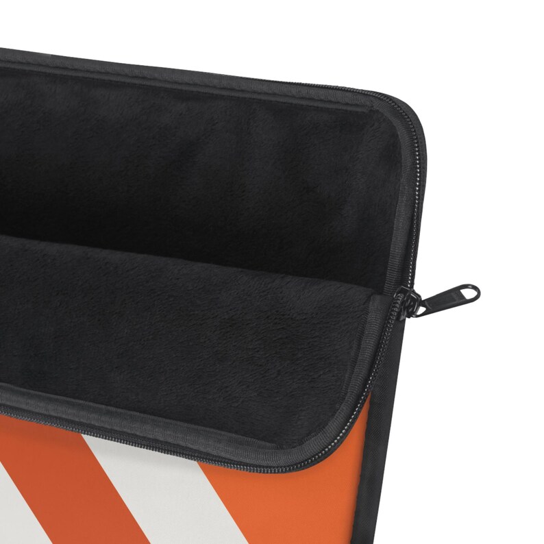 Abstract Racing Stripe Laptop Sleeve, Orange Deep Blue Geometric Laptop Case (Zandvoort Orange), Gift for Car Lovers Bild 10