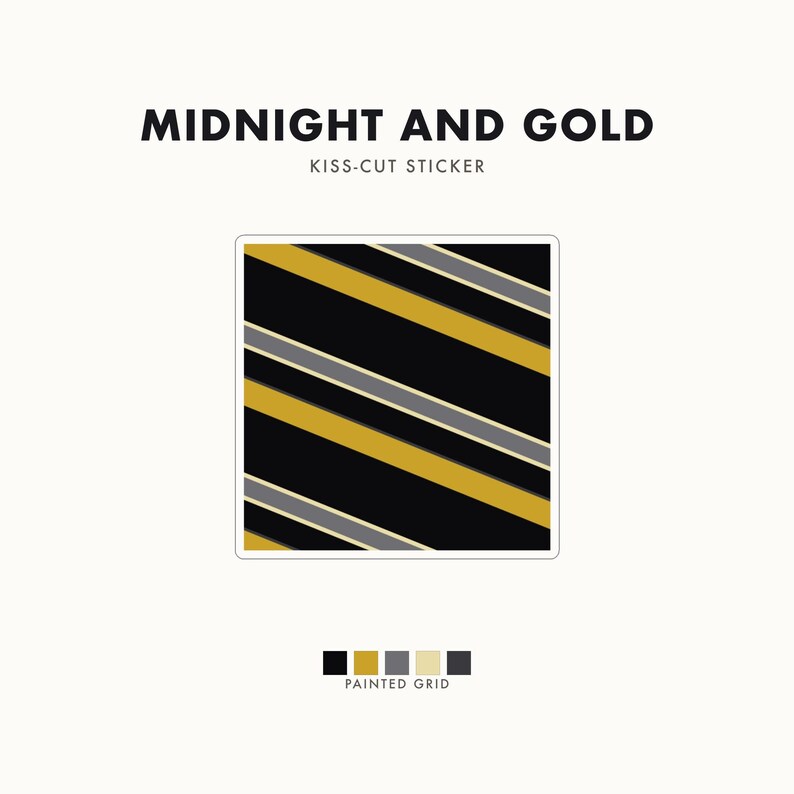 Abstract Racing Stripe Sticker, Black Gold Geometric Vinyl Decal (Midnight and Gold), Car Lover Gift