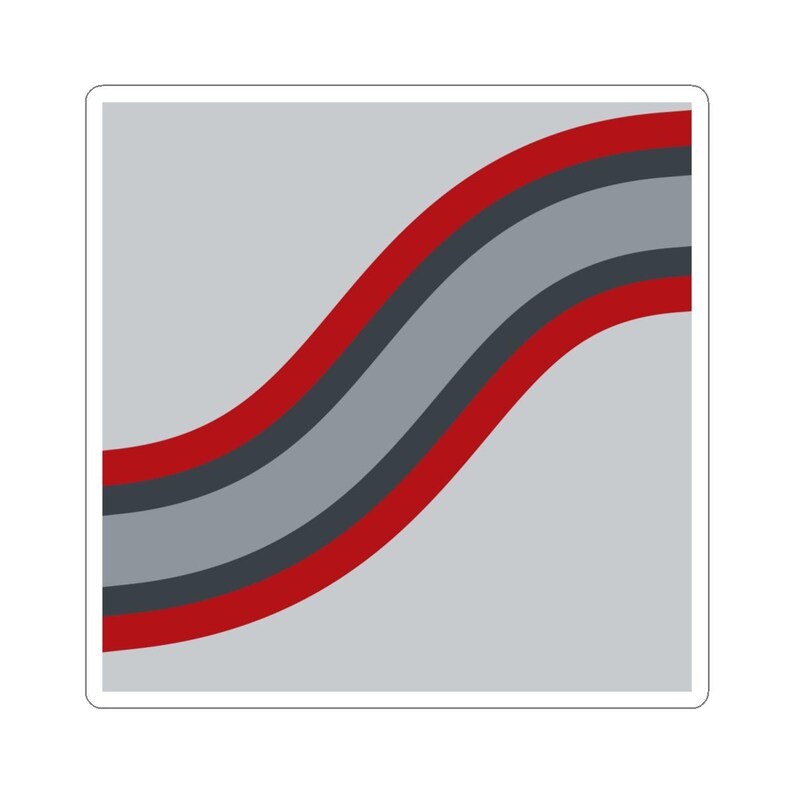 Abstract Racing Stripe Sticker, Silver Racing Red Geometric Vinyl Decal (Avus Silver), Car Lover Gift imagen 8
