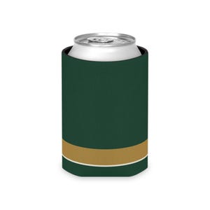 Abstract Racing Stripe Can Cooler, British Racing Green Brass Geometric Can Insulator (Brooklands Green), Motorsport Gift image 5