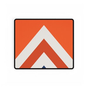 Abstract Racing Stripe Desk Mat, Orange Deep Blue Geometric Desk Pad (Zandvoort Orange), Gift for Car Lovers image 6
