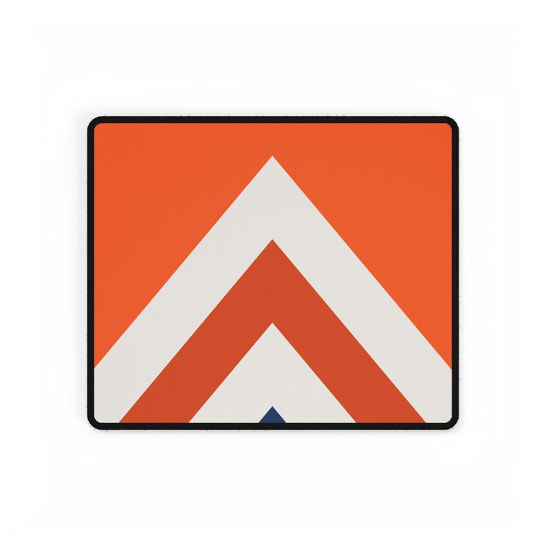 Abstract Racing Stripe Desk Mat, Orange Deep Blue Geometric Desk Pad (Zandvoort Orange), Gift for Car Lovers image 6