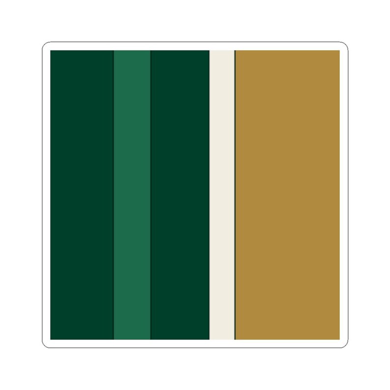 Abstract Racing Stripe Sticker, British Racing Green Brass Geometric Vinyl Decal (Brooklands Green), Car Lover Gift image 11