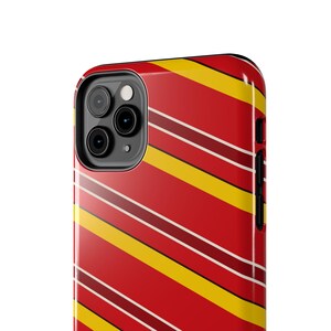Abstract Racing Stripe Phone Case, Racing Red Shield Yellow Geometric Cover (Modena Red), Retro Motorsport Gift image 17