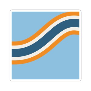 Abstract Racing Stripe Sticker, Powder Blue Marigold Geometric Vinyl Decal (Sarthe ’68), Car Lover Gift bild 8