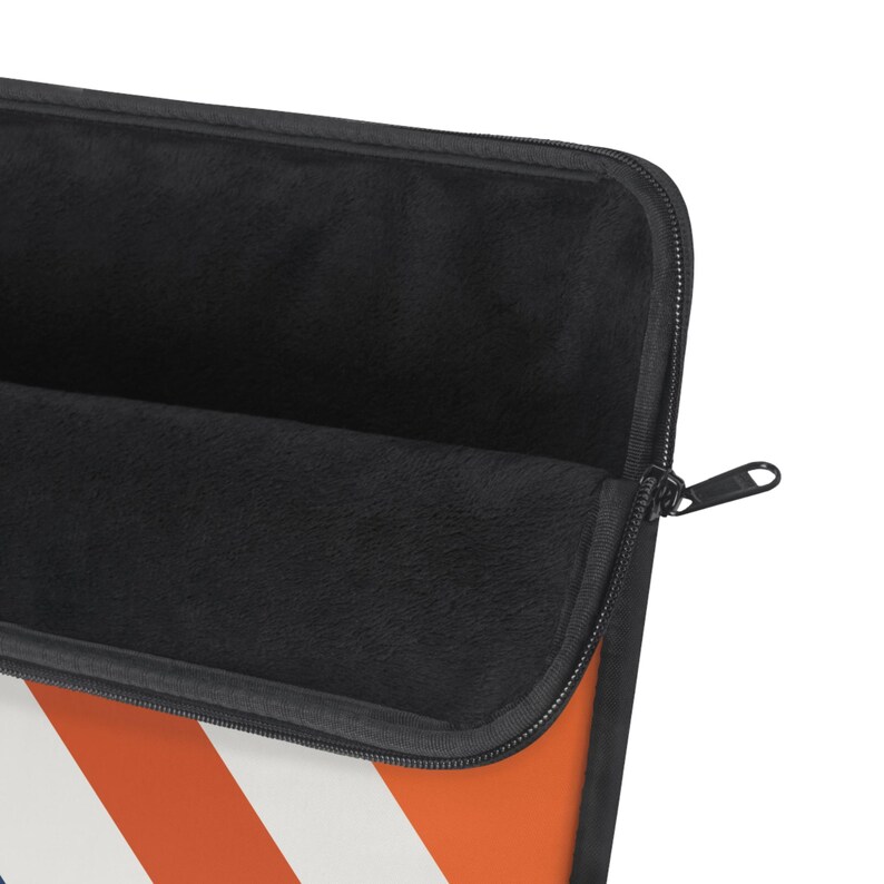Abstract Racing Stripe Laptop Sleeve, Orange Deep Blue Geometric Laptop Case (Zandvoort Orange), Gift for Car Lovers Bild 7