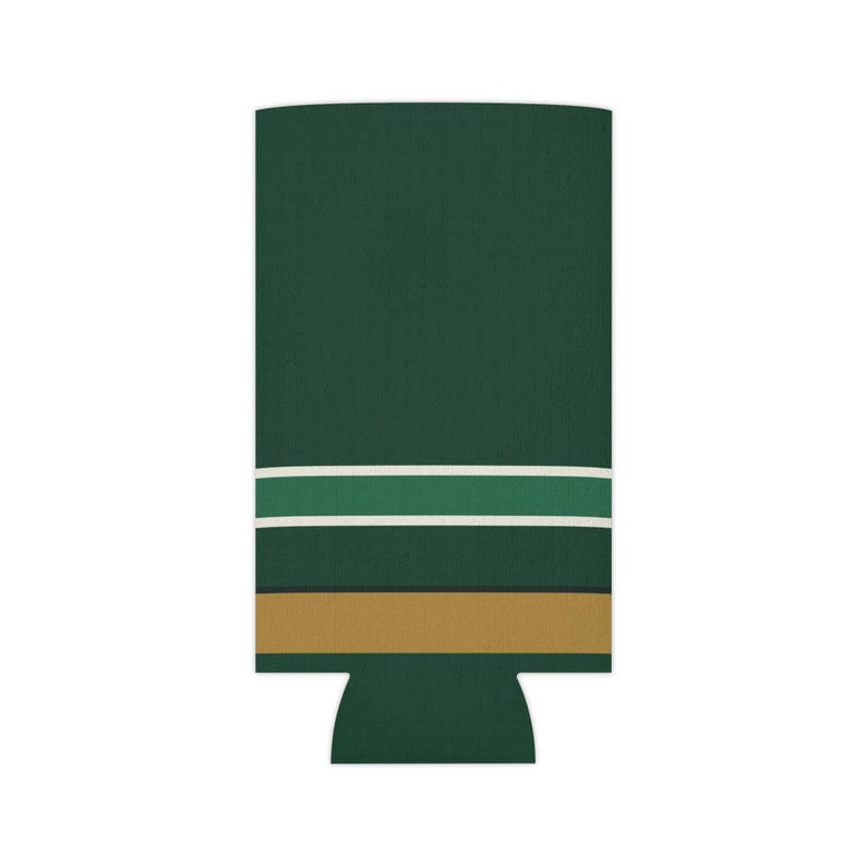 Abstract Racing Stripe Can Cooler, British Racing Green Brass Geometric Can Insulator (Brooklands Green), Motorsport Gift image 6