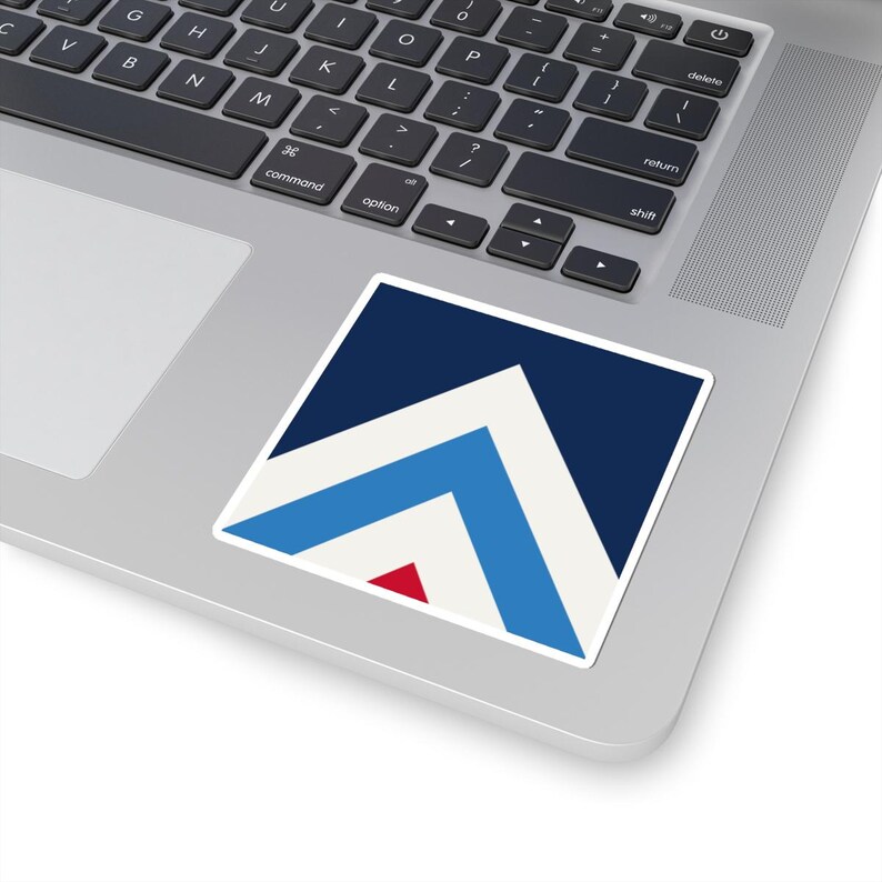 Abstract Racing Stripe Sticker, Navy Azure Signal Red Geometric Vinyl Decal (Riviera Stripe), Car Lover Gift Bild 3