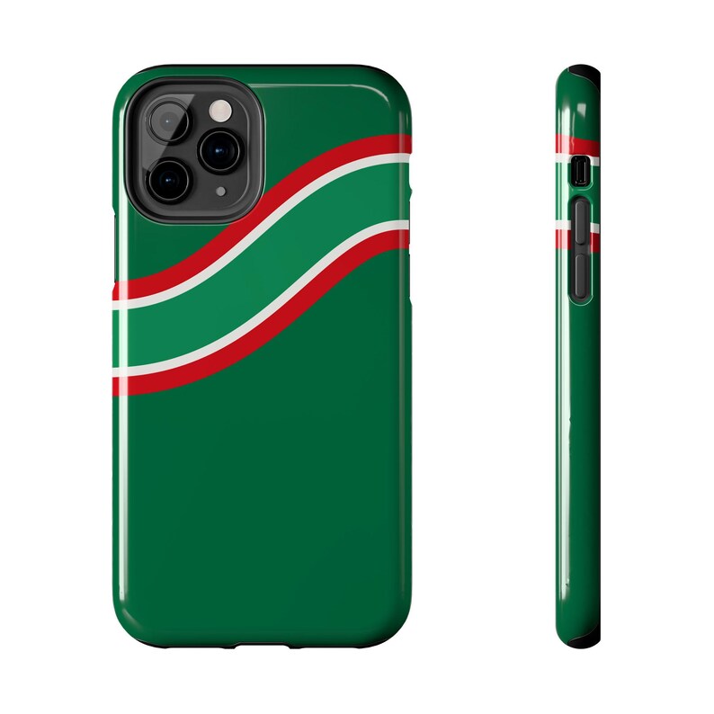 Abstract Racing Stripe Phone Case, Green White Red Geometric Cover (Bathurst Green), Retro Motorsport Gift image 8