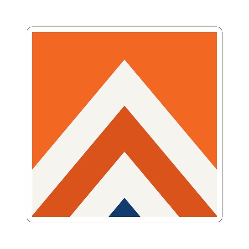 Abstract Racing Stripe Sticker, Orange Deep Blue Geometric Vinyl Decal (Zandvoort Orange), Car Lover Gift Bild 8