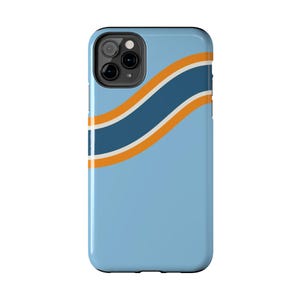 Coque de téléphone à rayures de course abstraites, motif géométrique bleu poudré et souci (Sarthe ’68), cadeau rétro sport automobile image 15