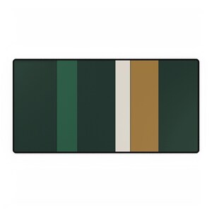 Abstract Racing Stripe Desk Mat, British Racing Green Brass Geometric Desk Pad (Brooklands Green), Gift for Car Lovers image 2