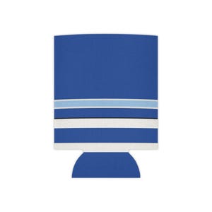 Abstract Racing Stripe Can Cooler, French Racing Blue Bone Geometric Can Insulator (Reims Blue), Motorsport Gift image 2