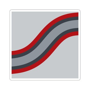 Abstract Racing Stripe Sticker, Silver Racing Red Geometric Vinyl Decal (Avus Silver), Car Lover Gift imagen 11