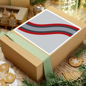 Abstract Racing Stripe Sticker, Silver Racing Red Geometric Vinyl Decal (Avus Silver), Car Lover Gift imagen 10