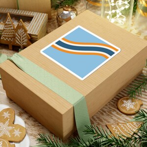 Abstract Racing Stripe Sticker, Powder Blue Marigold Geometric Vinyl Decal (Sarthe ’68), Car Lover Gift bild 7