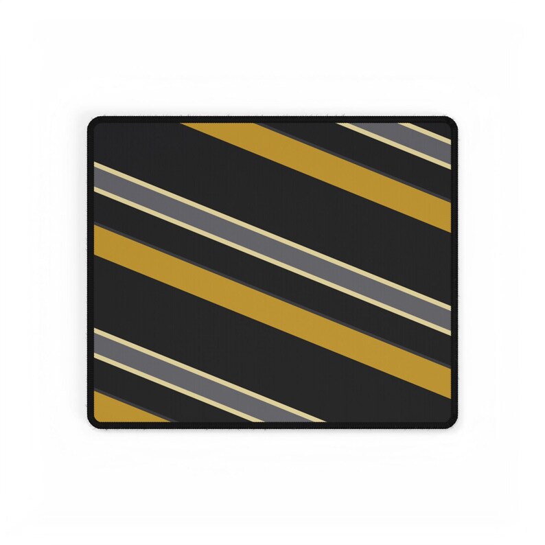 Tapis de bureau à rayures de course abstraites, sous-main géométrique noir et or (minuit et or), cadeau pour les passionnés de voitures image 6