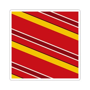Abstract Racing Stripe Sticker, Racing Red Shield Yellow Geometric Vinyl Decal (Modena Red), Car Lover Gift Bild 5