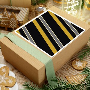 Abstract Racing Stripe Sticker, Black Gold Geometric Vinyl Decal (Midnight and Gold), Car Lover Gift imagen 10
