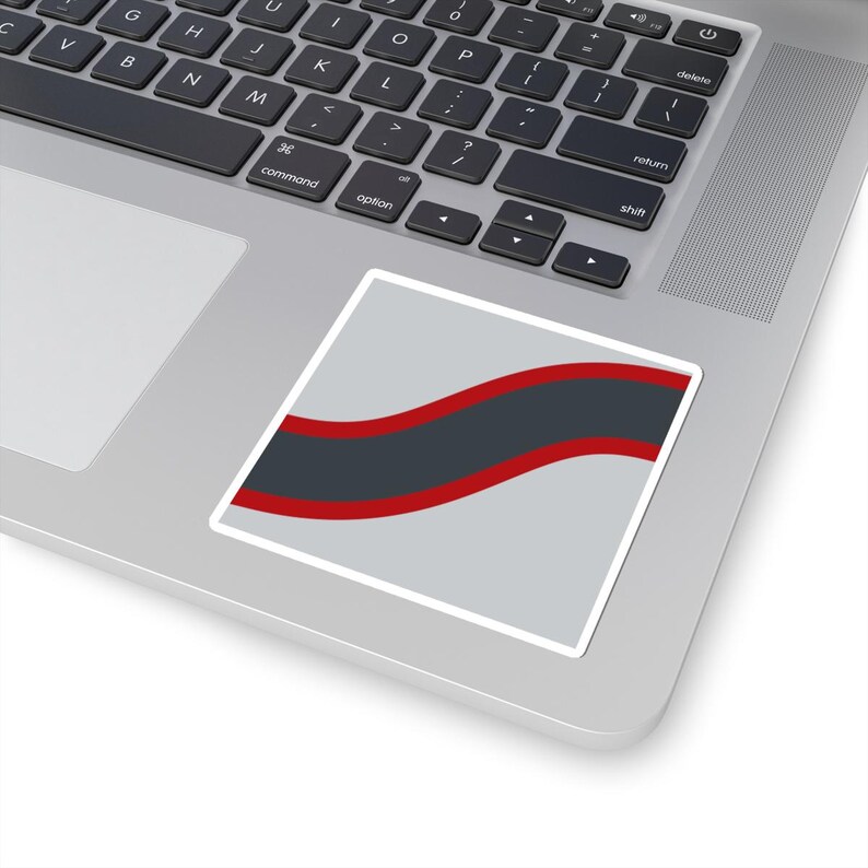 Abstract Racing Stripe Sticker, Silver Racing Red Geometric Vinyl Decal (Avus Silver), Car Lover Gift imagen 4