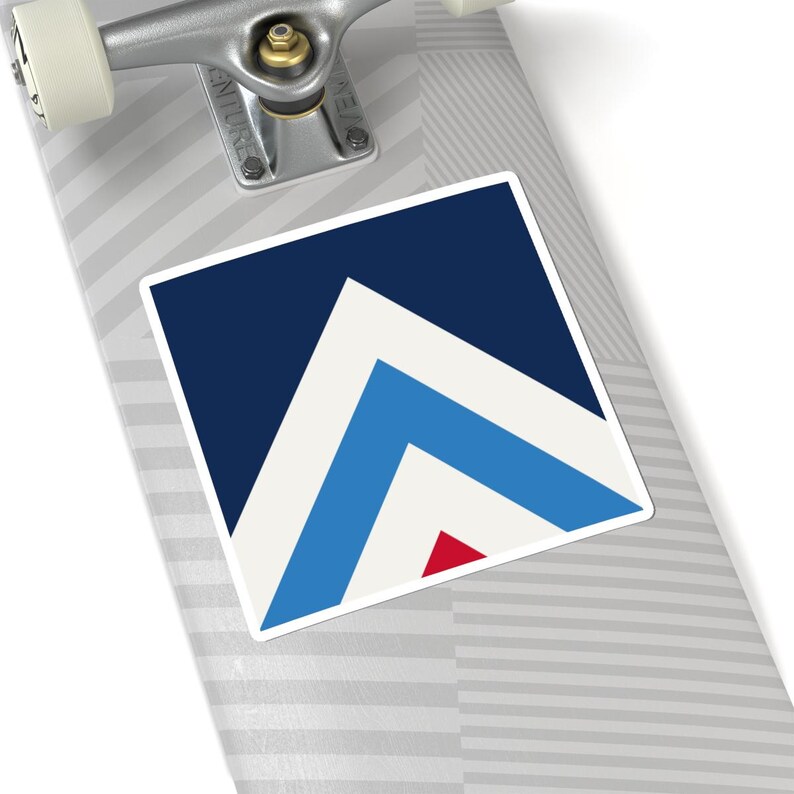 Abstract Racing Stripe Sticker, Navy Azure Signal Red Geometric Vinyl Decal (Riviera Stripe), Car Lover Gift Bild 9
