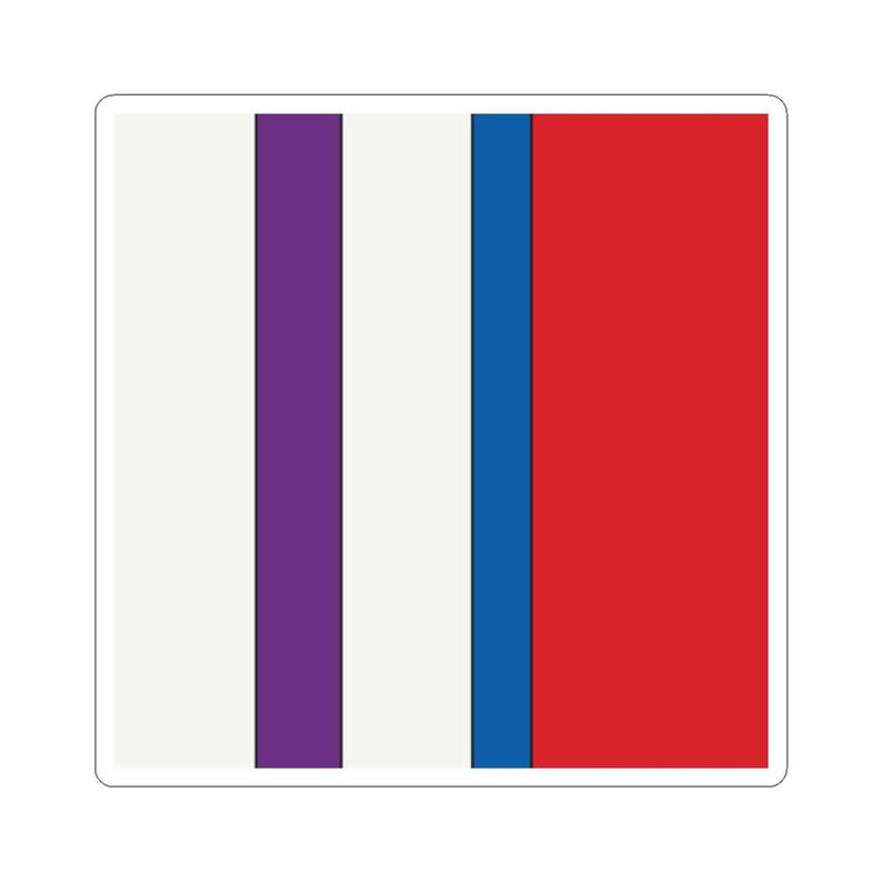 Abstract Racing Stripe Sticker, Light Blue Violet Red Geometric Vinyl Decal (Bavarian Three), Car Lover Gift image 11