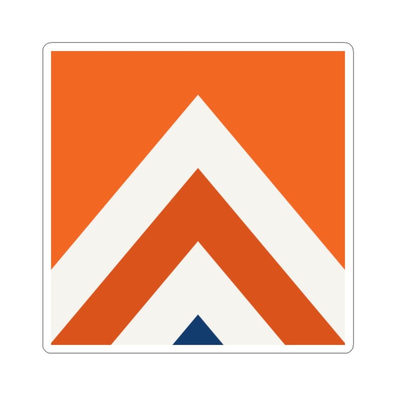 Abstract Racing Stripe Sticker, Orange Deep Blue Geometric Vinyl Decal (Zandvoort Orange), Car Lover Gift Bild 11
