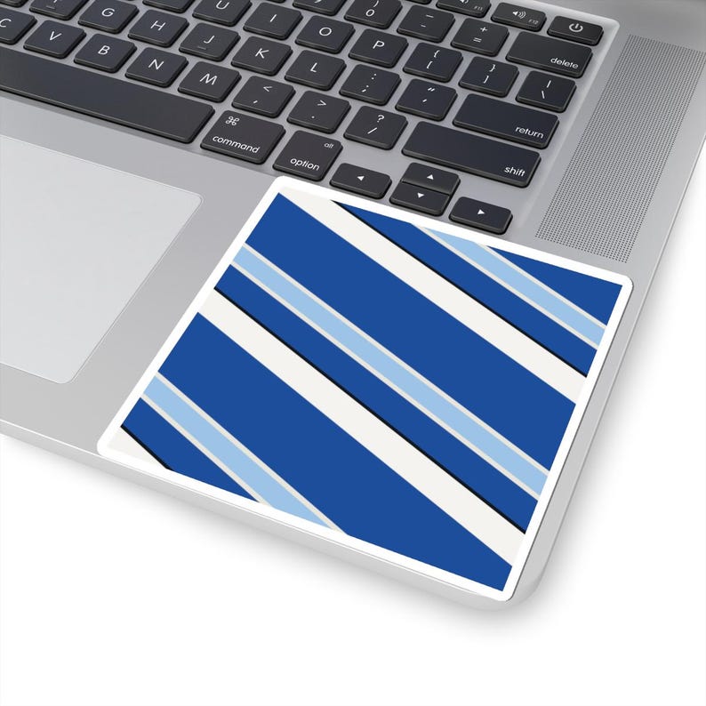 Abstract Racing Stripe Sticker, French Racing Blue Bone Geometric Vinyl Decal (Reims Blue), Car Lover Gift bild 6