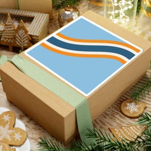 Abstract Racing Stripe Sticker, Powder Blue Marigold Geometric Vinyl Decal (Sarthe ’68), Car Lover Gift bild 10