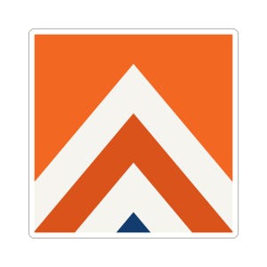 Abstract Racing Stripe Sticker, Orange Deep Blue Geometric Vinyl Decal (Zandvoort Orange), Car Lover Gift Bild 5