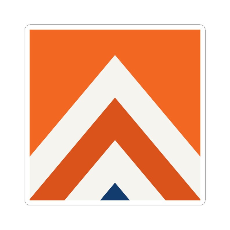 Abstract Racing Stripe Sticker, Orange Deep Blue Geometric Vinyl Decal (Zandvoort Orange), Car Lover Gift Bild 5