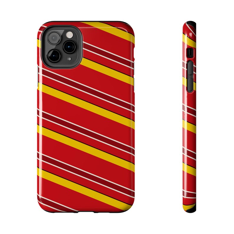 Abstract Racing Stripe Phone Case, Racing Red Shield Yellow Geometric Cover (Modena Red), Retro Motorsport Gift image 14